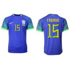 Lacne Muži Futbalové dres Brazília Fabinho #15 MS 2022 Krátky Rukáv - Preč